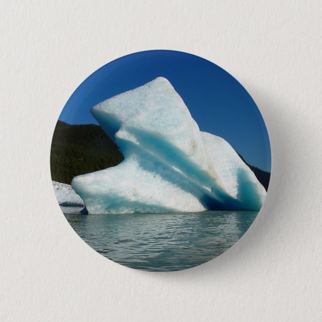 Iceberg on Mendenhall Lake in Alaska 6 Cm Round Badge (Front)
