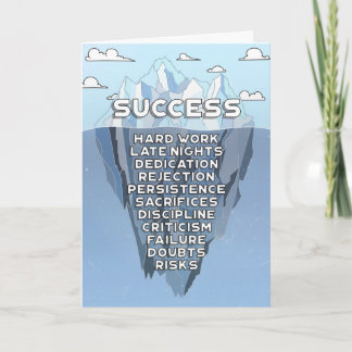 Iceberg Success Mountain Motivation Quote Card
