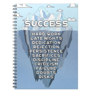 Iceberg Success Mountain Motivation Quote Notebook