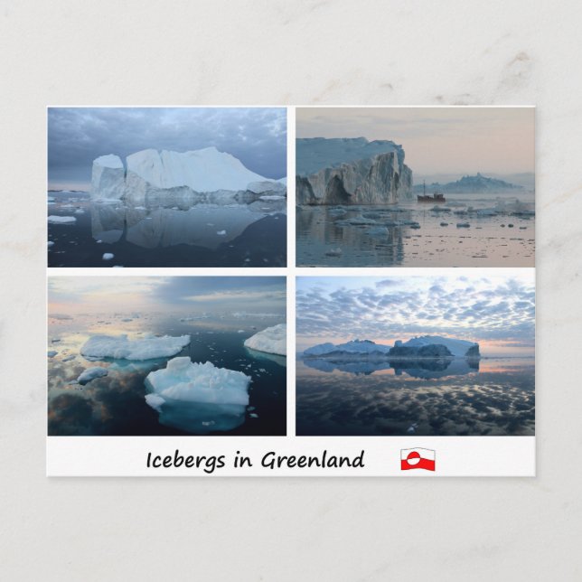 Icebergs in Greenland Postcard (Front)
