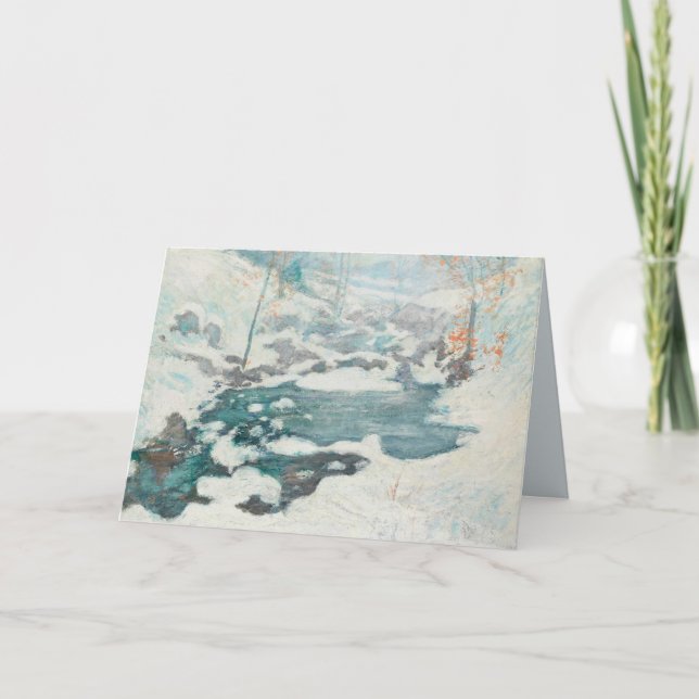 Icebound by John Henry Twachtman Holiday Card (Front)
