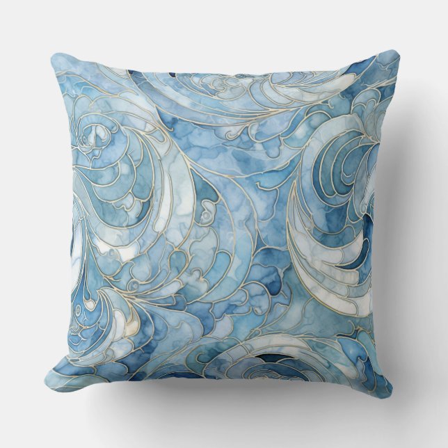 Icebound Fantasy Realm Winter Cushion (Front)