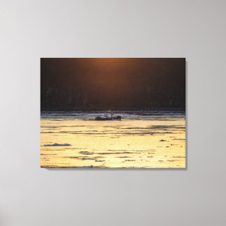 Icebreaker At Sunset Canvas Print