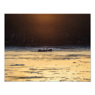 Icebreaker At Sunset Photo Print