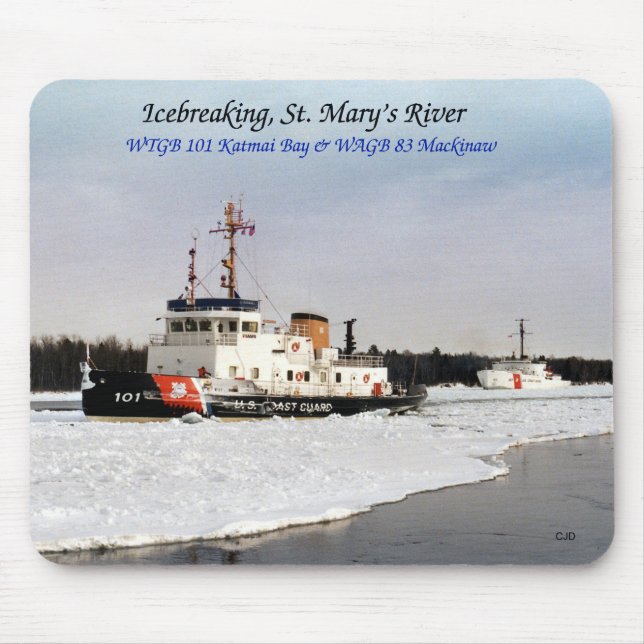Icebreaking St. Mary's River mousepad (Front)