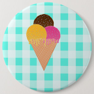 icecream 6 cm round badge