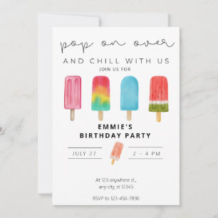  Icecream Birthday Invitation Pop On Over