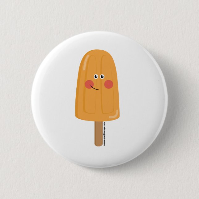 icecream buttom 6 cm round badge (Front)