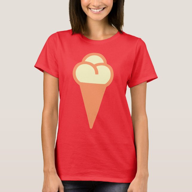 Icecream Cone Symbol T-Shirt (Front)