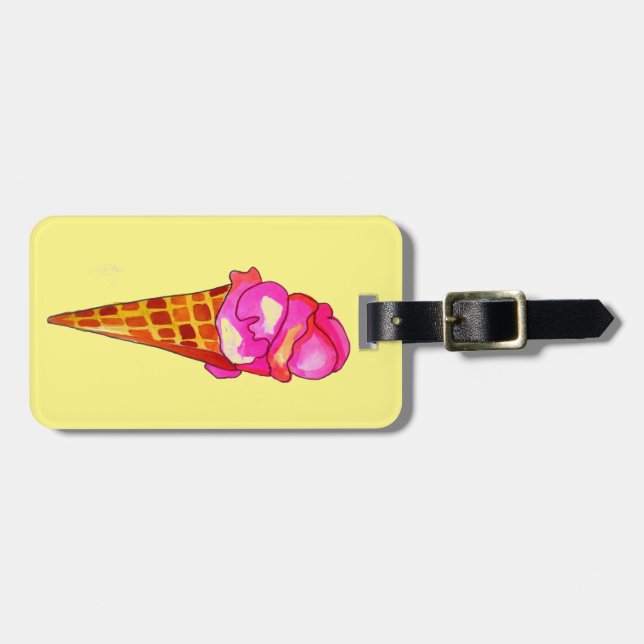 icecream gelato cute food art luggage tag (Front Horizontal)