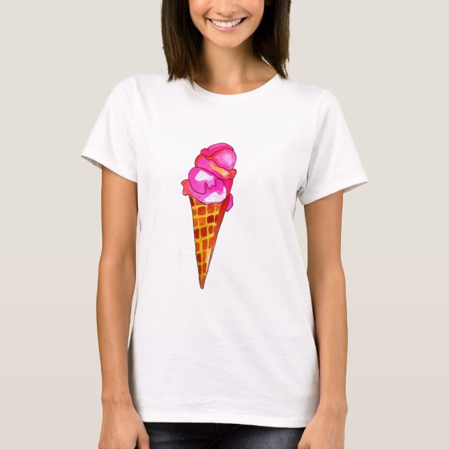 icecream gelato cute food art T-Shirt (Front)