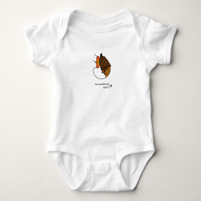 icecreamlicious muackS Chocolate Baby Bodysuit (Front)