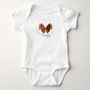 icecreamlicious muackS Strawberry Chocolate Baby Bodysuit