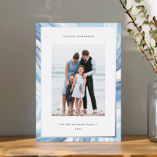 Iced Agate Border   Hanukkah Photo Silver