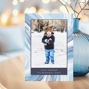 Iced Agate   Hanukkah Photo Holiday Card