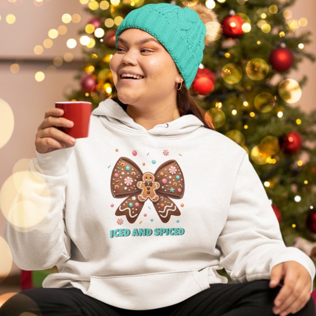 Iced and Spiced Gingerbread Coquette Bow Hoodie (Creator Uploaded)