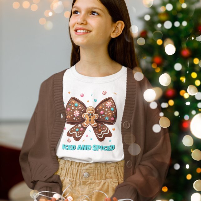 Iced and Spiced Gingerbread Coquette Bow T-Shirt (Creator Uploaded)