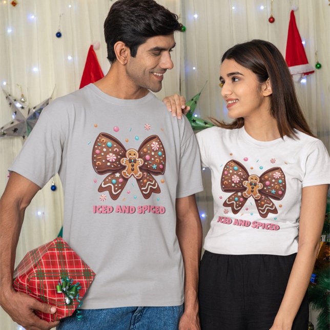 Iced and Spiced Gingerbread Coquette Bow T-Shirt (Creator Uploaded)