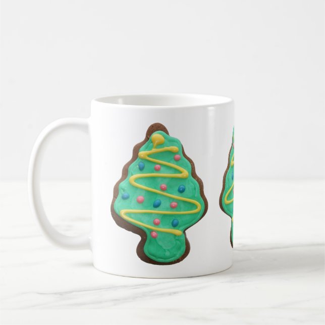 Iced Christmas Tree Cookies Mug (Left)