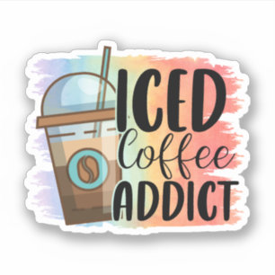 Iced Coffee Addict Vinyl Sticker