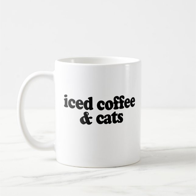 iced coffee and cats   mug (Left)