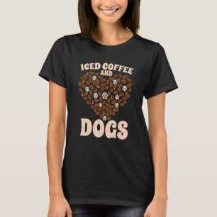 Iced Coffee and Dogs Veterinary Recepionist Vet Te T-Shirt