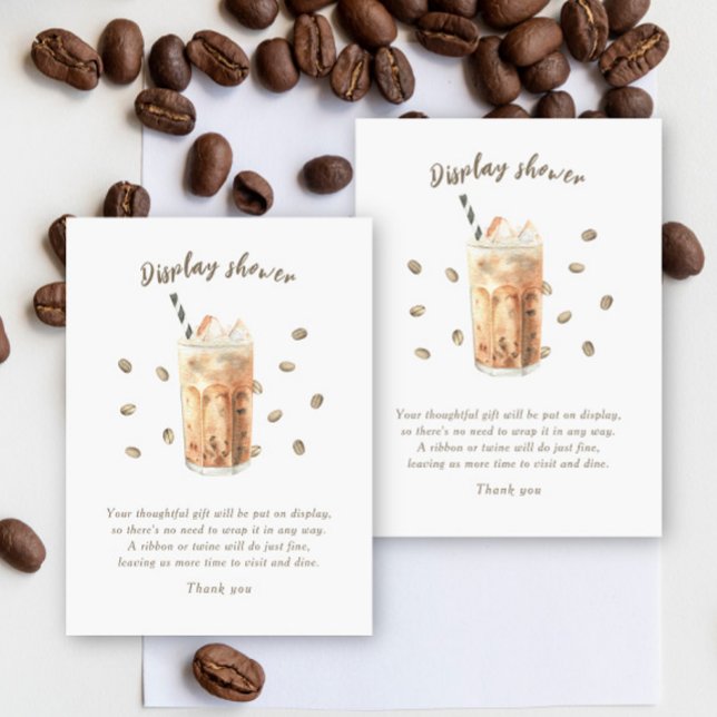 Iced Coffee Baby shower Display shower Enclosure Card (Creator Uploaded)