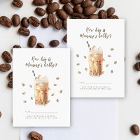Iced Coffee Baby shower How big is mummy's belly