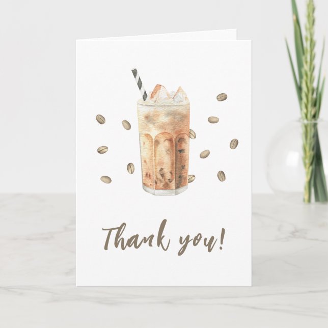 Iced Coffee brewing Baby shower Thank you  (Front)