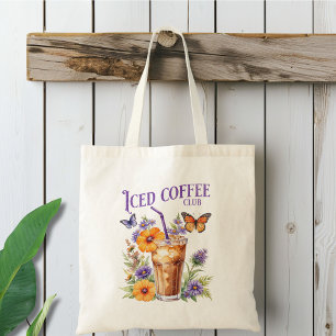 Iced Coffee Club Vintage Butterfly Tote Bag
