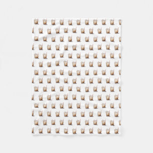 Iced Coffee Cocktail Fleece Blanket
