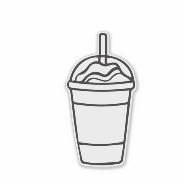 Iced Coffee Cup Outline (Front)