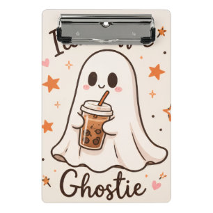 Iced Coffee Ghostie - Cute Halloween  Mini Clipboard
