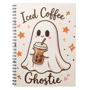 Iced Coffee Ghostie - Cute Halloween  Notebook