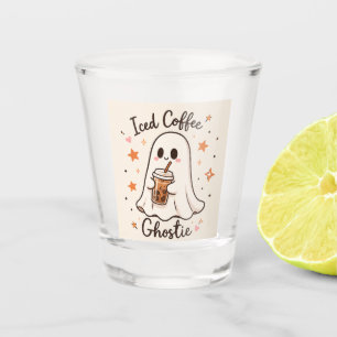 Iced Coffee Ghostie - Cute Halloween  Shot Glass