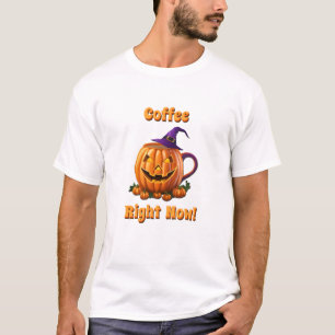Iced Coffee Halloween Caffeine Pumpkin Latte T-Shirt