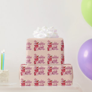 Iced Coffee Is My Love Cream Wrapping Paper
