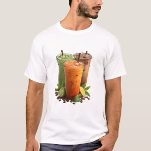 Iced Coffee Trio - Thai Tea Matcha Mocha Lovers T-Shirt