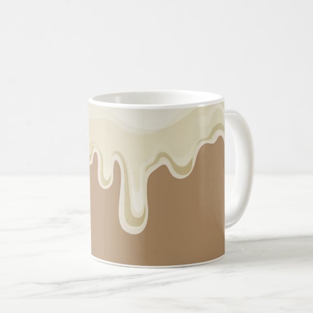 Iced Coffee with Dripping Cream Mug (Front Right)