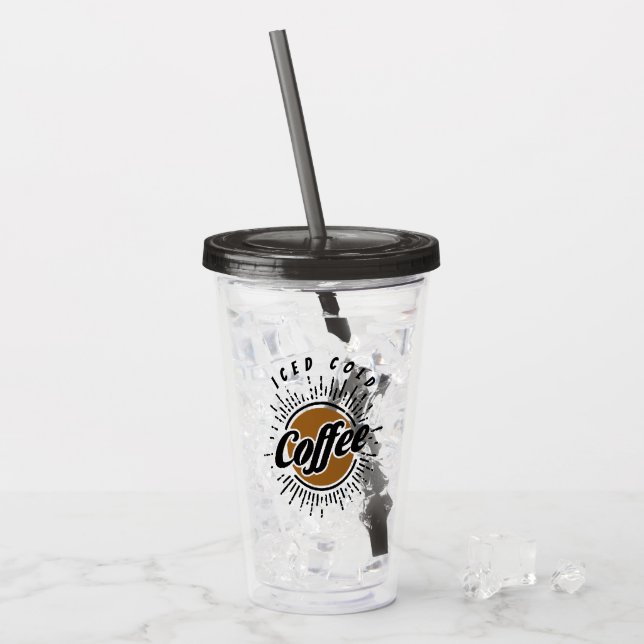 Iced cold coffee acrylic tumbler (Front Ice)