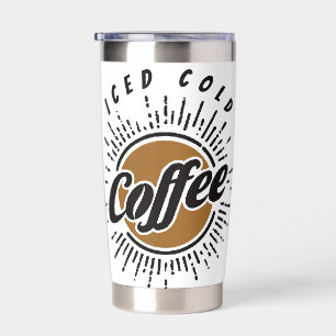 Iced cold coffee personalised insulated tumbler