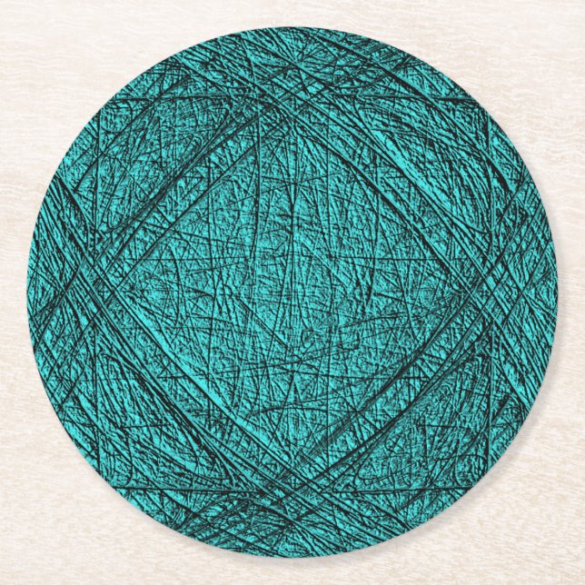 Iced Deep Teal Round or Square Coasters set of 6 (Front)