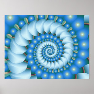 Iced Light Abstract Art Poster