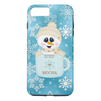 Iced Mocha snowman iPhone 7 plus tough case