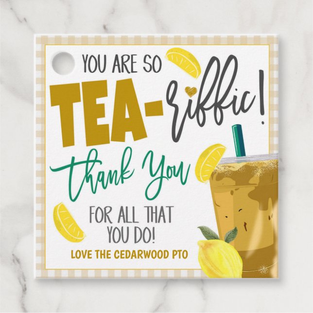 Iced Tea Gift Tags (Front)