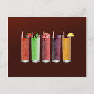 Iced Tea Month with 5 flavours of Iced tea Postcard