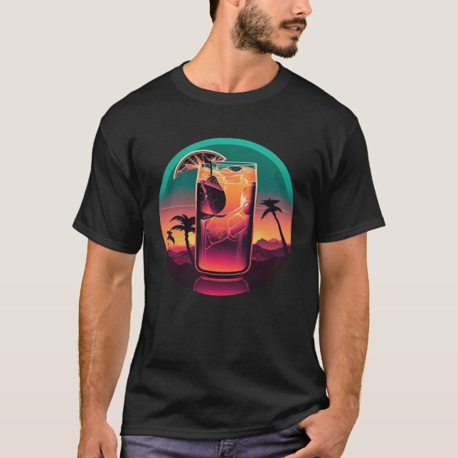Iced Tea Synthwave 80s Retrowave Aesthetic  2 T-Shirt (Front)