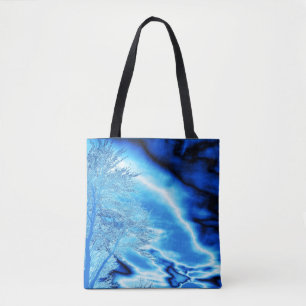 Iced Winter Tree in Cobalt Blue Sky Tote Bag