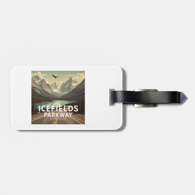 Icefields Parkway Alberta Canada Eagle Luggage Tag (Back Horizontal)