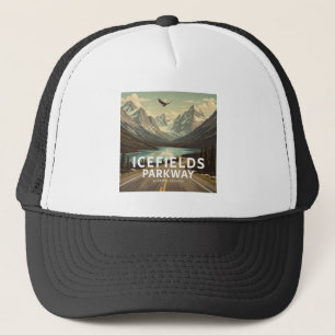 Icefields Parkway Alberta Canada Eagle Trucker Hat